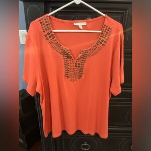 JM Collections size 3X short sleeve top